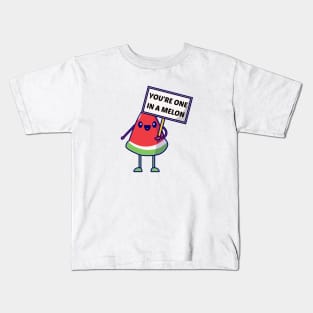 You're One In A Melon - Watermelon Pun Kids T-Shirt